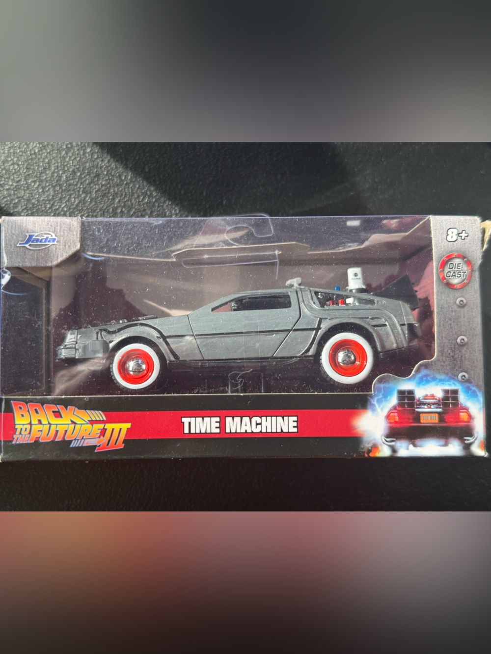 Back to the Future III Time Machine Die-Cast Toy Car - Gray with Red Wheels